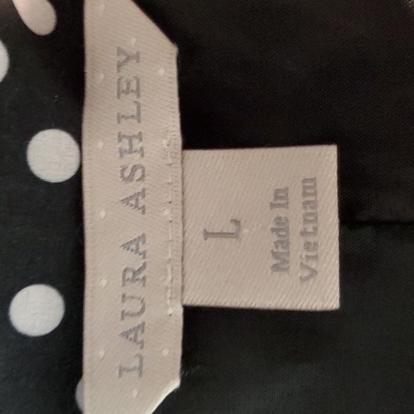 Laura Ashley- Women's Polka Dot Peplum jacket coat black/white New! Sz.Large - Picture 6 of 8